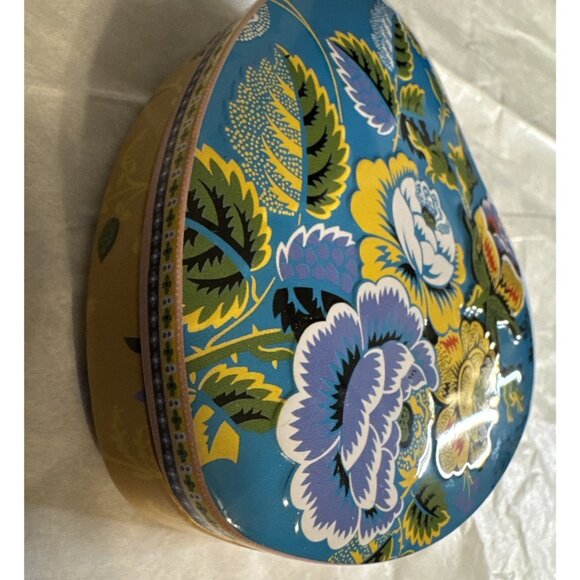 Brighton Jewelry Gift Box Metal Floral Tin Heart Empty Storage 3.5" x 3.5" NEW Y - Picture 7 of 8